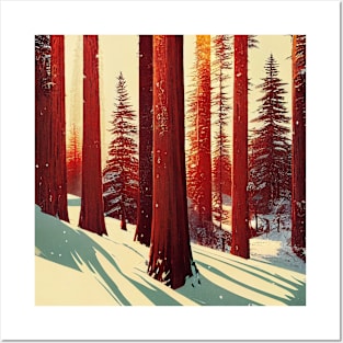 Snowy Redwoods Posters and Art